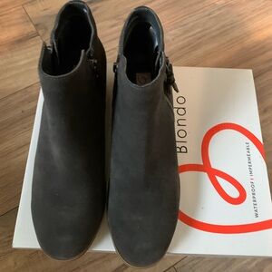 Blondo Charcoal Suede Ankle Boots